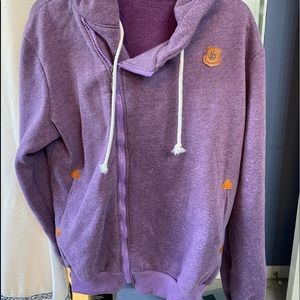 Side zip purple hoodie xxl
